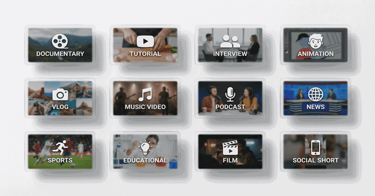 Types of Video Content: 12 Formats With Performance Data and Use Cases (2026)